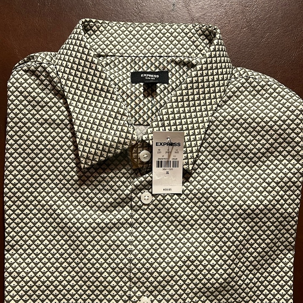 Men’s Express slim 1MX dress shirt size xl new with tags